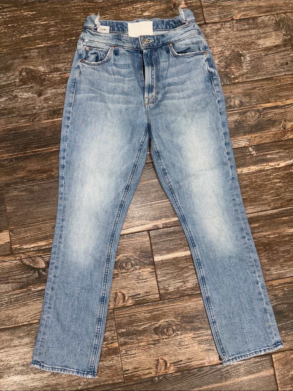 MOTHER Light Blue Straight Leg Jeans